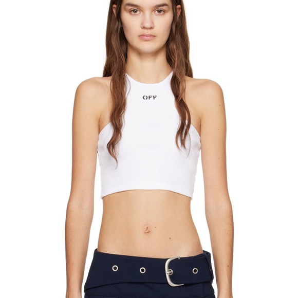 *SOLD ON FB* OFF-WHITE CROPPED WHITE TANK - Picture 2 of 6